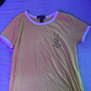 Yellow Shirt Good Vibes